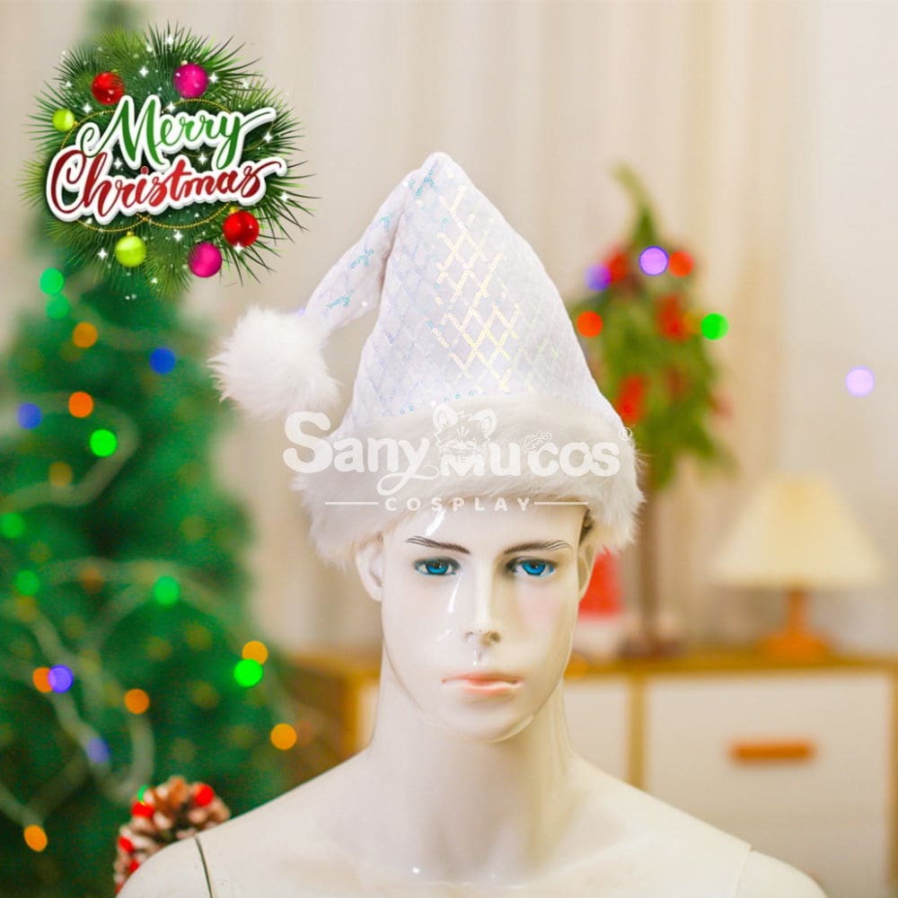 【In Stock】Christmas Cosplay Rhombus Sequins Santa Hat Props Prop