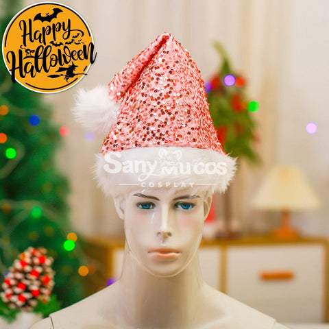【In Stock】Christmas Cosplay Rhombus Sequins Santa Hat Props Prop