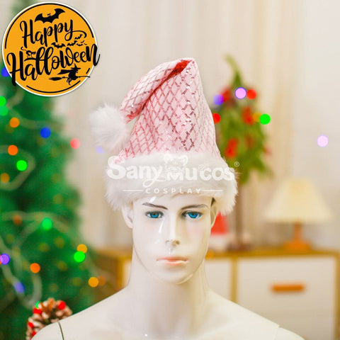 【In Stock】Christmas Cosplay Rhombus Sequins Santa Hat Props Prop