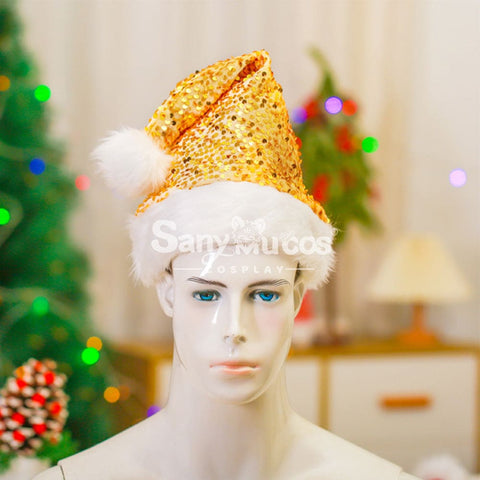 【In Stock】Christmas Cosplay Rhombus Sequins Santa Hat Props Prop