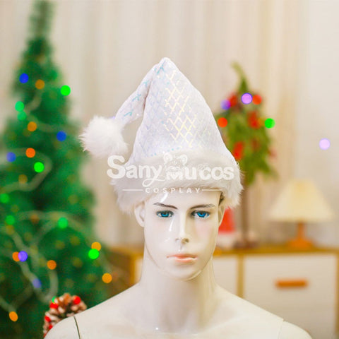 【In Stock】Christmas Cosplay Rhombus Sequins Santa Hat Props Prop