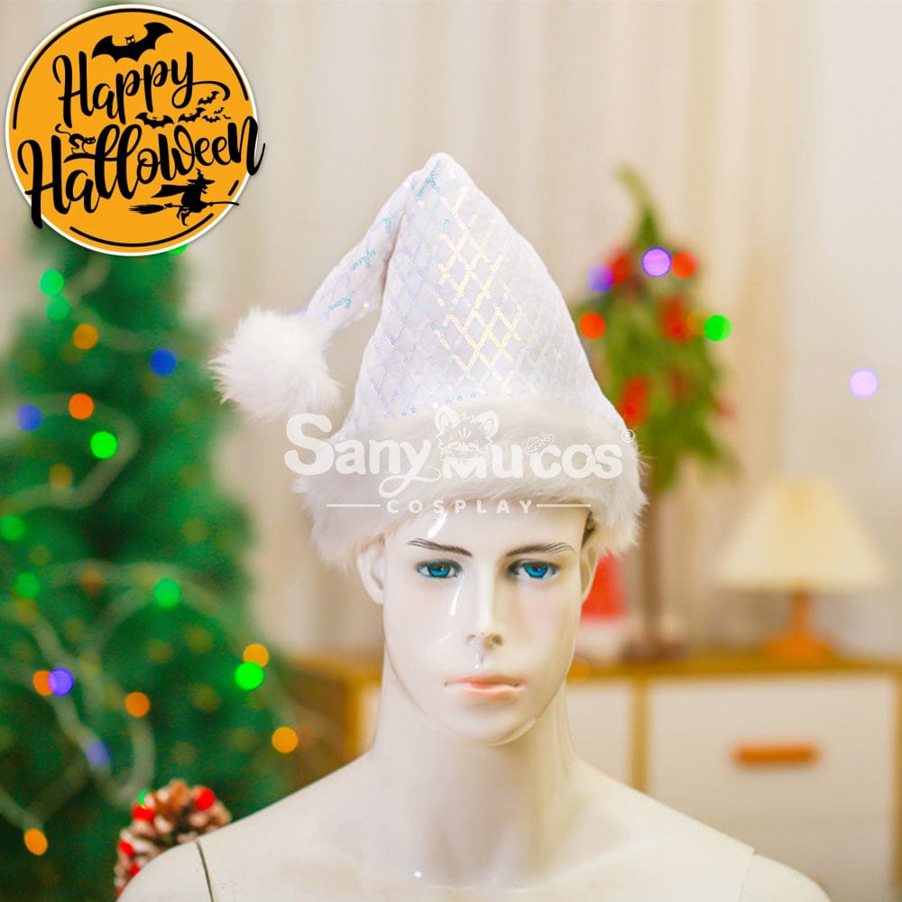 【In Stock】Christmas Cosplay Rhombus Sequins Santa Hat Props Prop