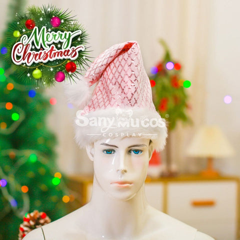 【In Stock】Christmas Cosplay Rhombus Sequins Santa Hat Props Prop