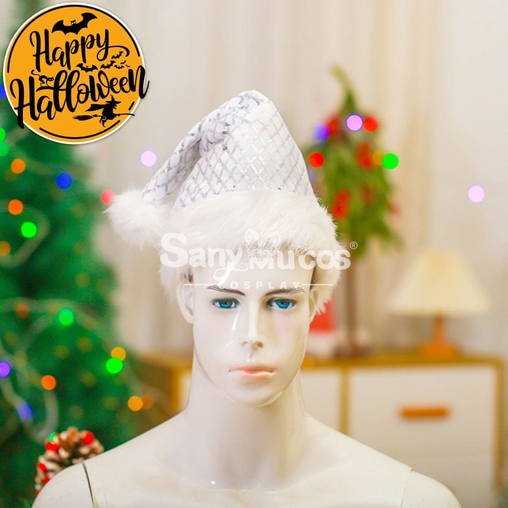 【In Stock】Christmas Cosplay Rhombus Sequins Santa Hat Props Prop