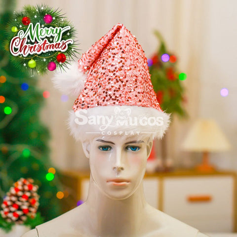 【In Stock】Christmas Cosplay Rhombus Sequins Santa Hat Props Prop