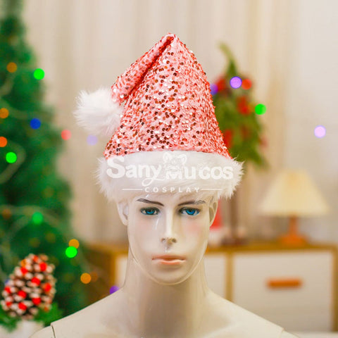【In Stock】Christmas Cosplay Rhombus Sequins Santa Hat Props Prop