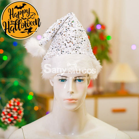 【In Stock】Christmas Cosplay Rhombus Sequins Santa Hat Props Prop