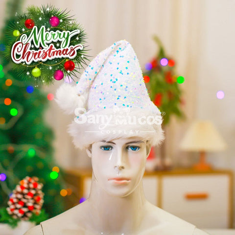 【In Stock】Christmas Cosplay Rhombus Sequins Santa Hat Props Prop