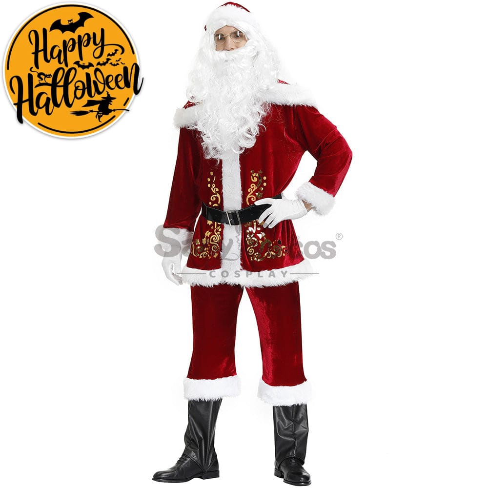 【In Stock】Christmas Cosplay Santa Claus Costume Long Coat Edition Costumes