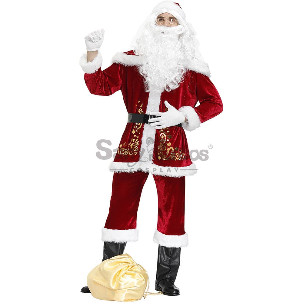 【In Stock】Christmas Cosplay Santa Claus Costume Long Coat Edition Costumes