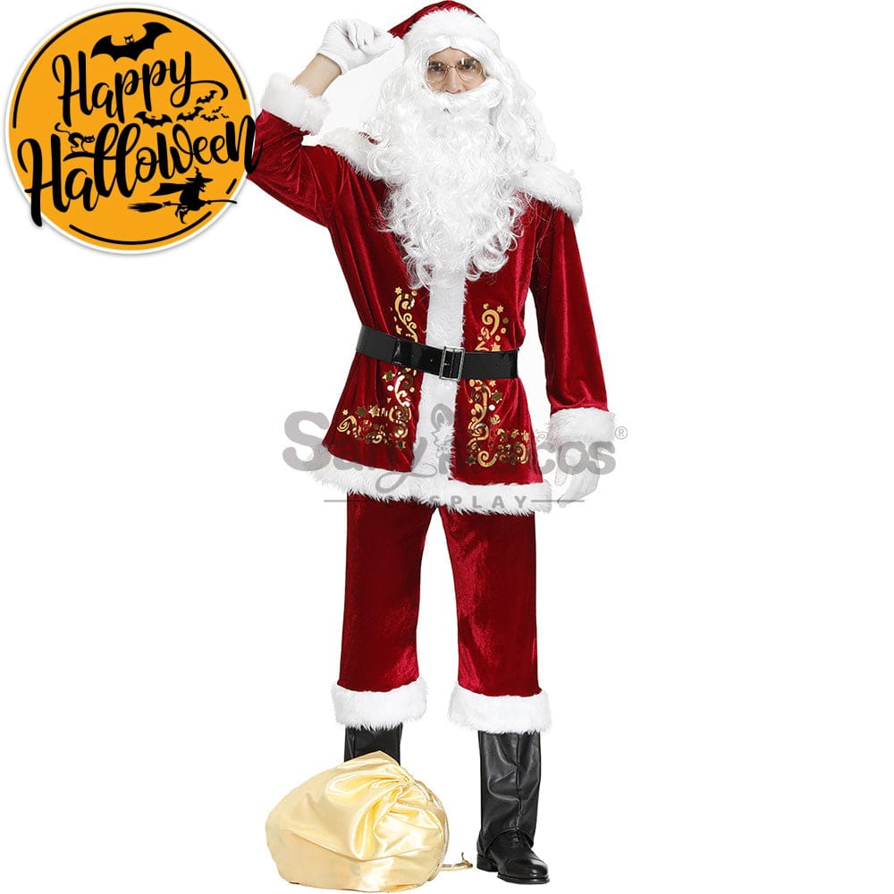 【In Stock】Christmas Cosplay Santa Claus Costume Long Coat Edition Costumes