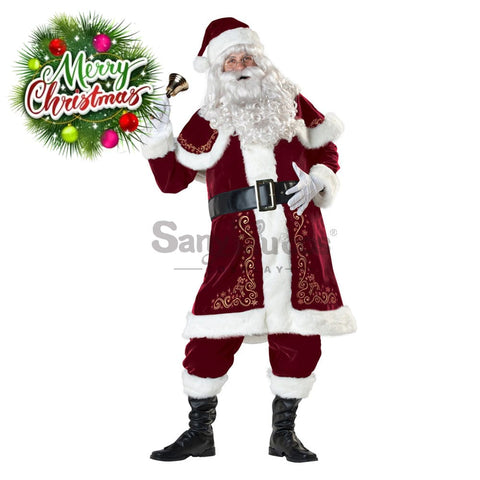 【In Stock】Christmas Cosplay Santa Claus Costume Long Coat Edition Costumes