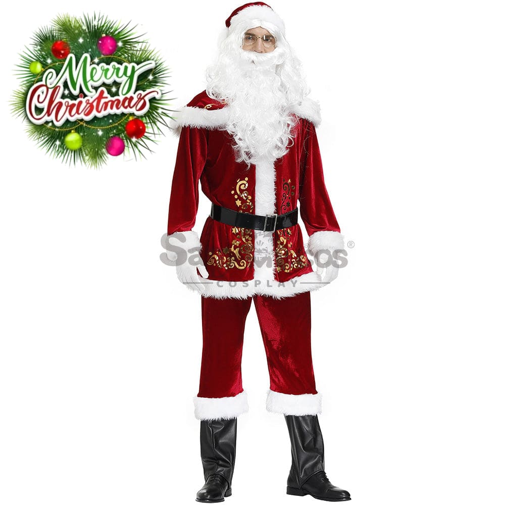 【In Stock】Christmas Cosplay Santa Claus Costume Long Coat Edition Costumes