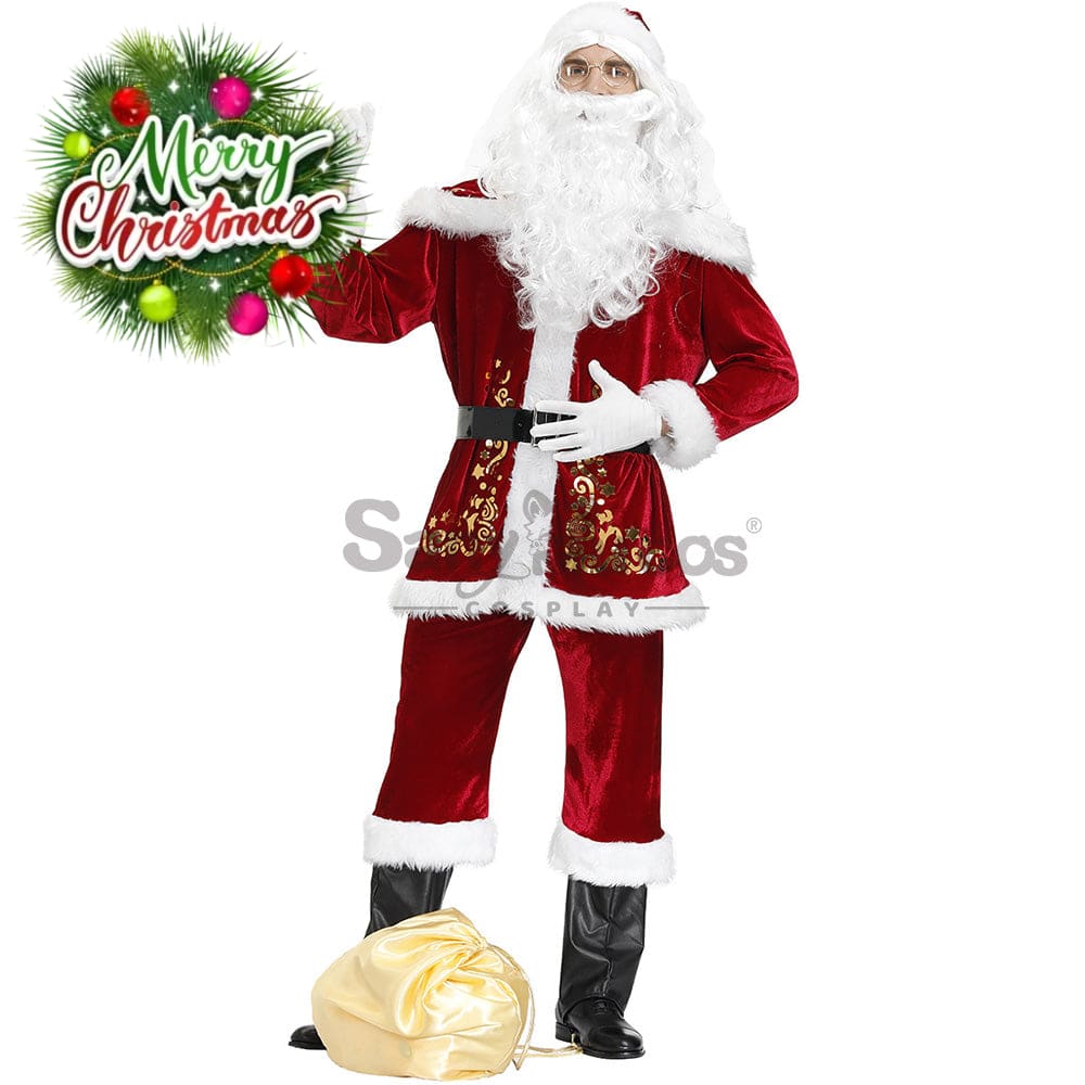 【In Stock】Christmas Cosplay Santa Claus Costume Long Coat Edition Costumes