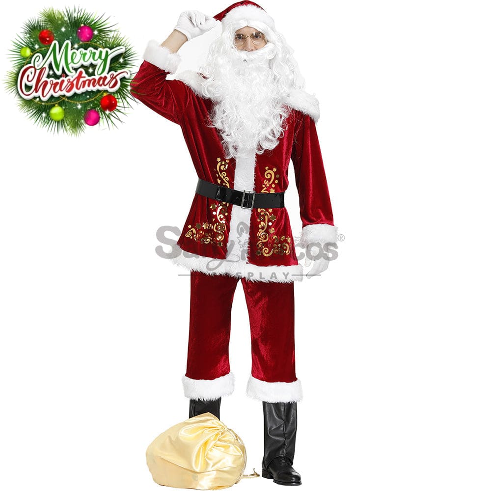 【In Stock】Christmas Cosplay Santa Claus Costume Long Coat Edition Costumes