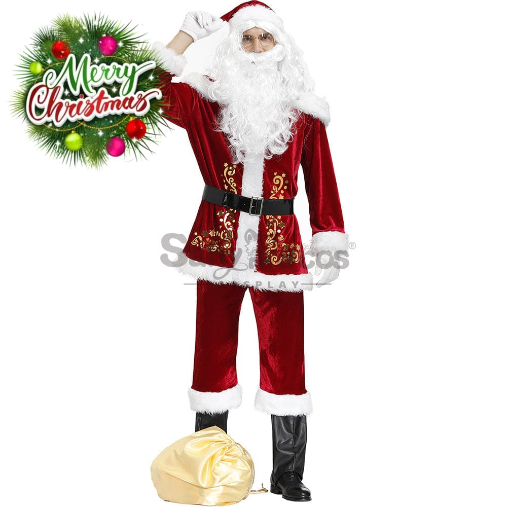 【In Stock】Christmas Cosplay Santa Claus Costume Long Coat Edition Costumes