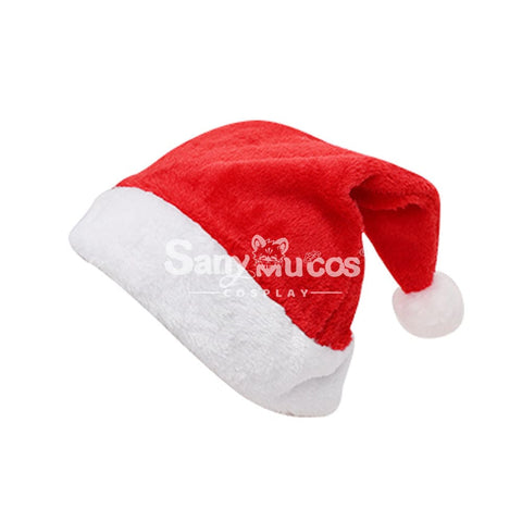 【In Stock】Christmas Cosplay Short Velvet Santa Hat Props Shoes Boots