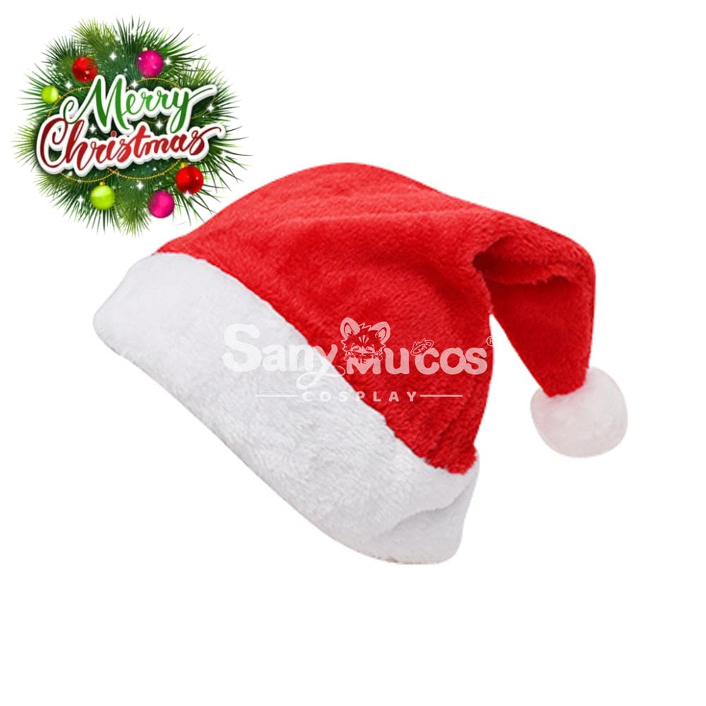 【In Stock】Christmas Cosplay Short Velvet Santa Hat Props Shoes Boots