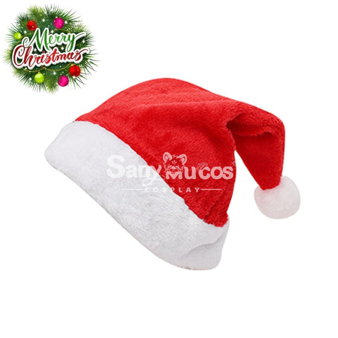 【In Stock】Christmas Cosplay Short Velvet Santa Hat Props Shoes Boots