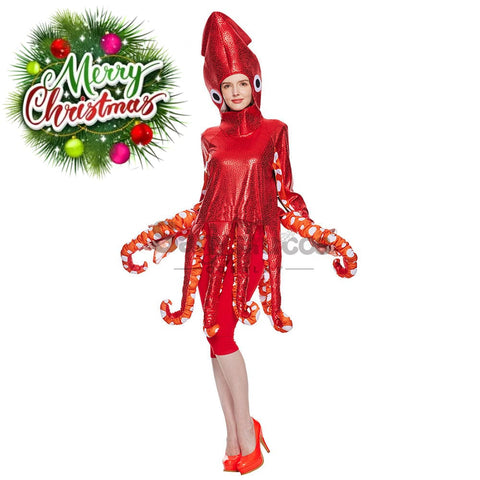 【In Stock】Christmas Cosplay Squid Costume Costumes