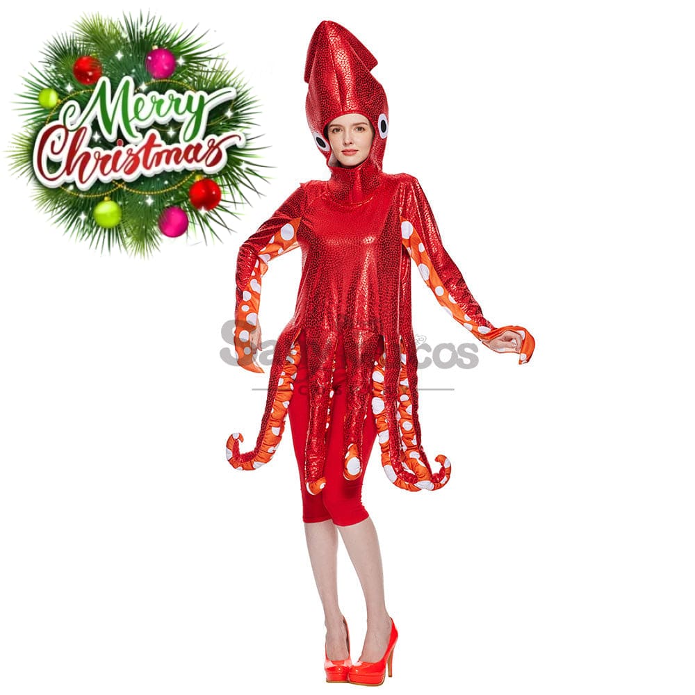 【In Stock】Christmas Cosplay Squid Costume Costumes