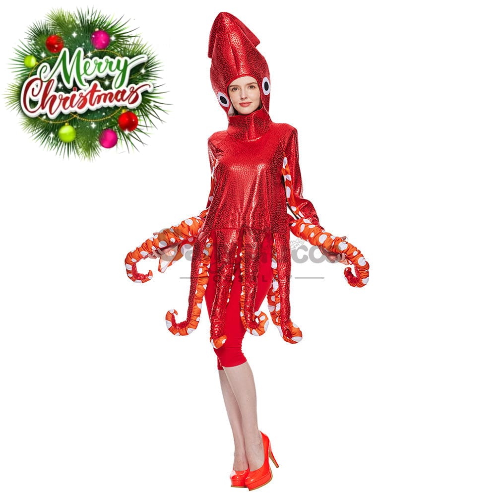 【In Stock】Christmas Cosplay Squid Costume Costumes