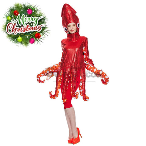 【In Stock】Christmas Cosplay Squid Costume Costumes