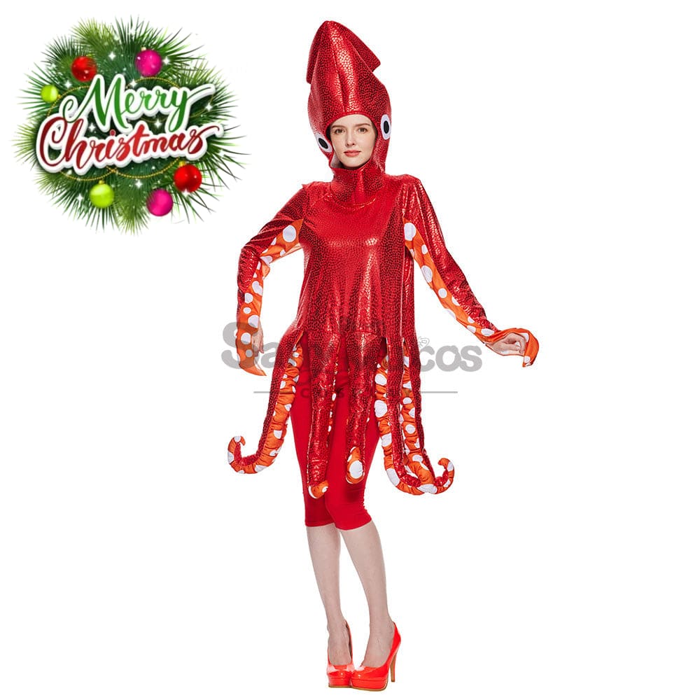 【In Stock】Christmas Cosplay Squid Costume Costumes