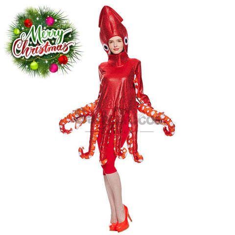 【In Stock】Christmas Cosplay Squid Costume Costumes