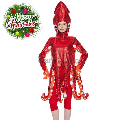 【In Stock】Christmas Cosplay Squid Costume Costumes