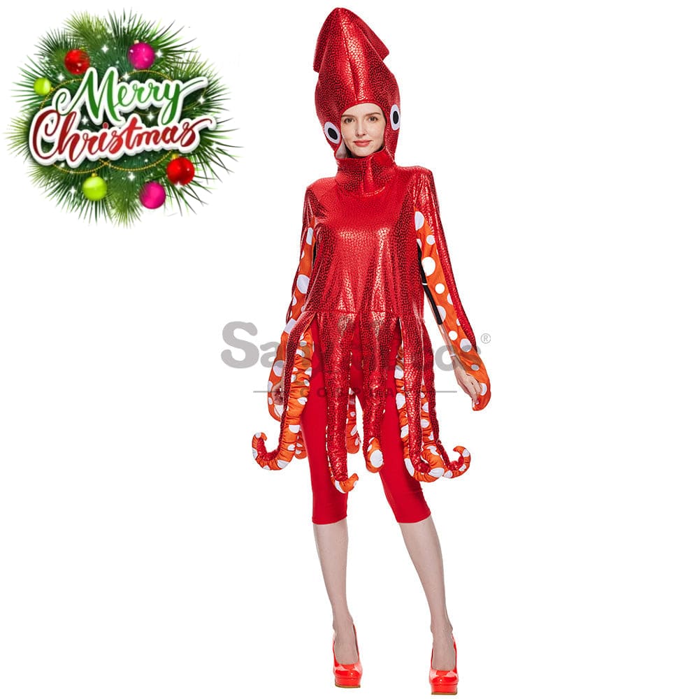 【In Stock】Christmas Cosplay Squid Costume Costumes