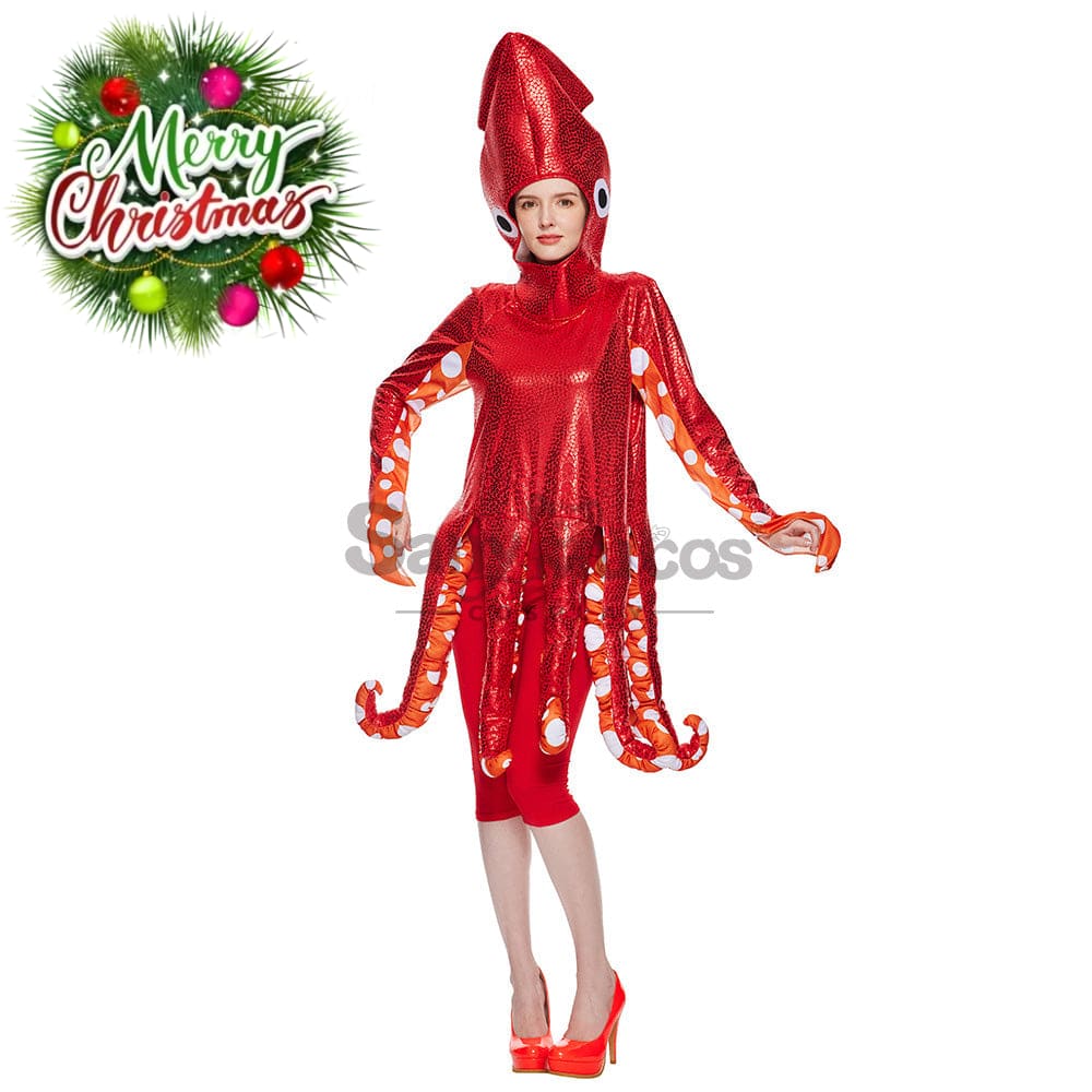 【In Stock】Christmas Cosplay Squid Costume Costumes