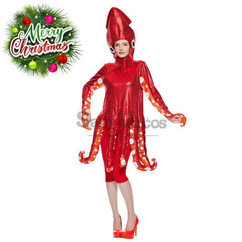 【In Stock】Christmas Cosplay Squid Costume Costumes