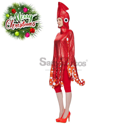 【In Stock】Christmas Cosplay Squid Costume Costumes