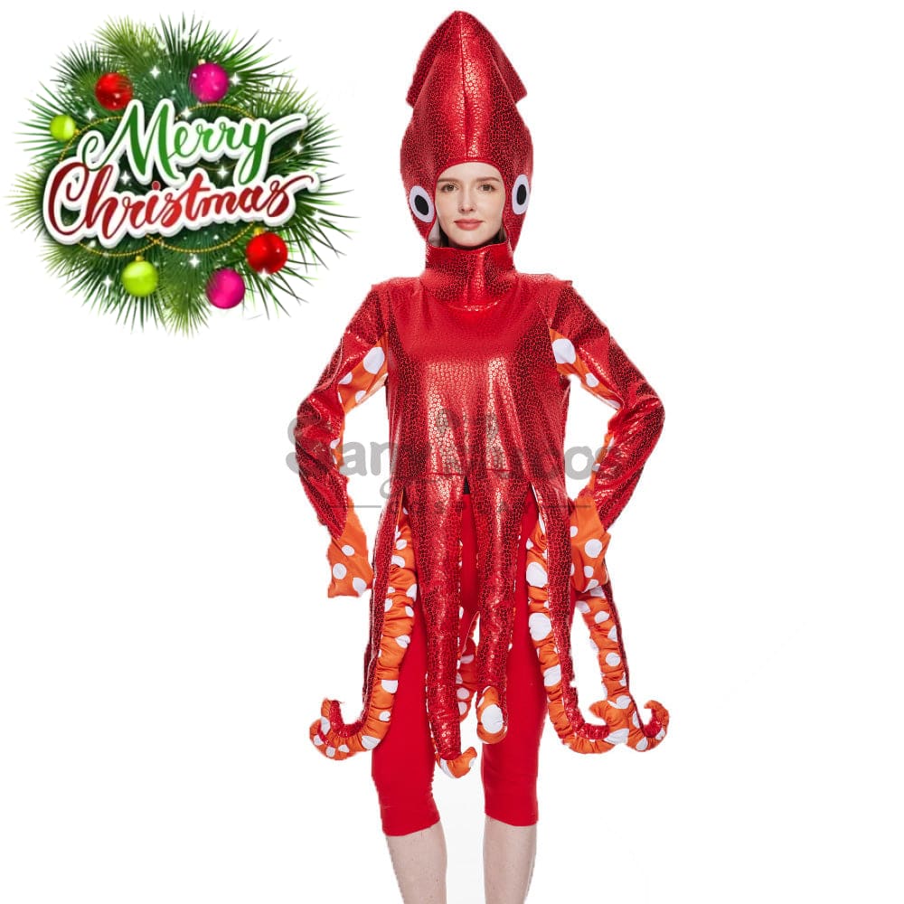 【In Stock】Christmas Cosplay Squid Costume Costumes