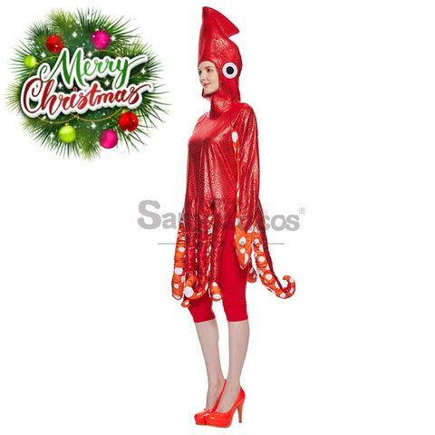 【In Stock】Christmas Cosplay Squid Costume Costumes