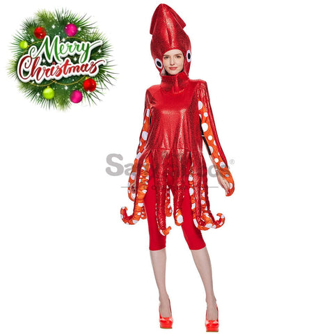 【In Stock】Christmas Cosplay Squid Costume Costumes