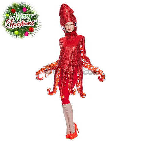 【In Stock】Christmas Cosplay Squid Costume Costumes