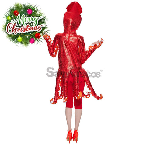 【In Stock】Christmas Cosplay Squid Costume Costumes