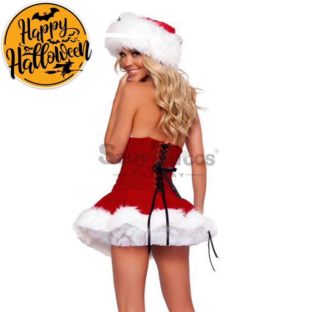 【In Stock】Christmas Cosplay Tube Top Corset Dress Costume Costumes