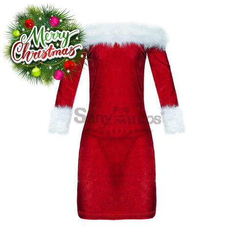 【In Stock】Christmas Cosplay Tube Top Dress Costume Costumes