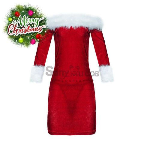 【In Stock】Christmas Cosplay Tube Top Dress Costume Costumes