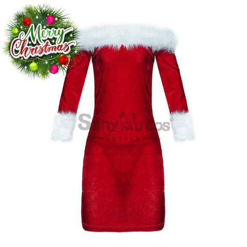 【In Stock】Christmas Cosplay Tube Top Dress Costume Costumes