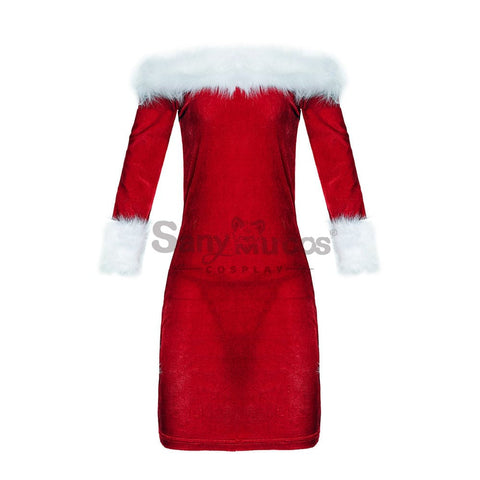 【In Stock】Christmas Cosplay Tube Top Dress Costume Costumes