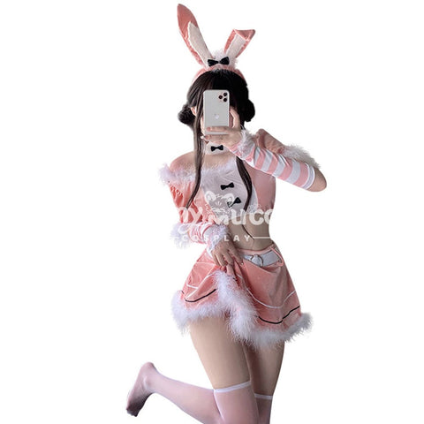 【In Stock】Christmas Cosplay Two-Piece Bunny Girl Suit Costume Costumes