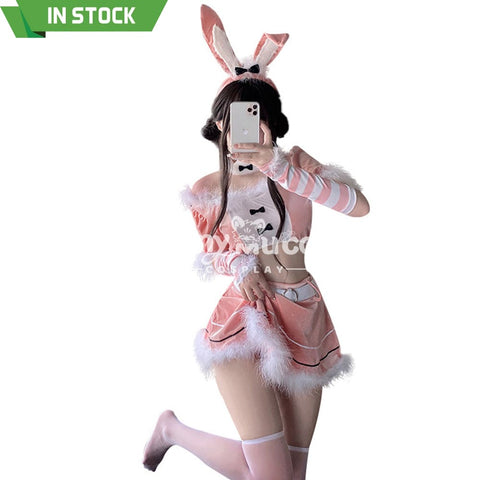 【In Stock】Christmas Cosplay Two-Piece Bunny Girl Suit Costume Costumes