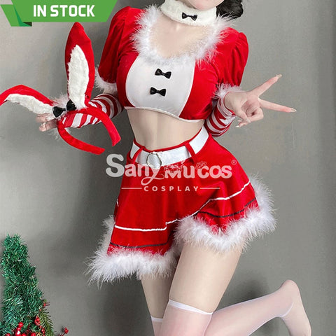 【In Stock】Christmas Cosplay Two-Piece Bunny Girl Suit Costume Costumes