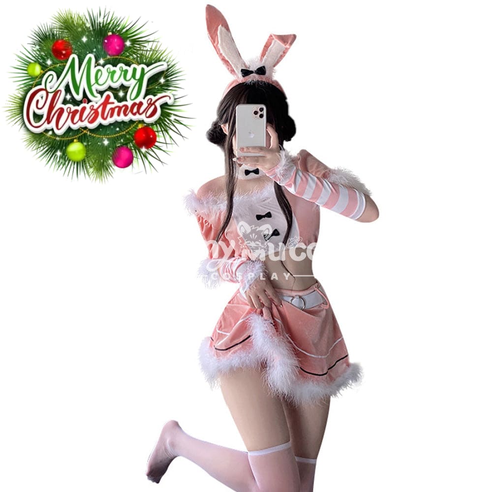 【In Stock】Christmas Cosplay Two-Piece Bunny Girl Suit Costume Costumes