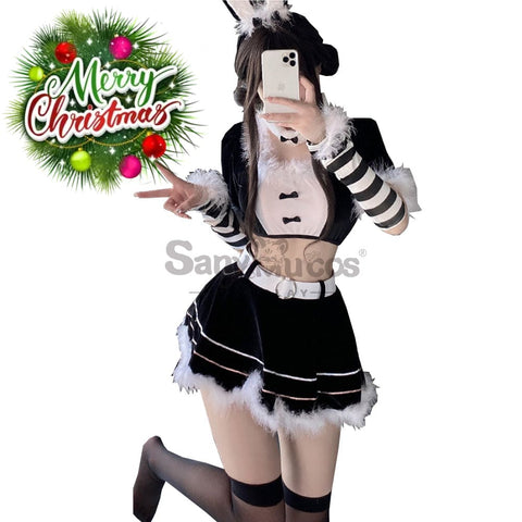 【In Stock】Christmas Cosplay Two-Piece Bunny Girl Suit Costume Costumes