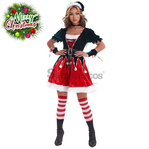 【In Stock】Christmas Cosplay Two Piece Dress Costume Costumes